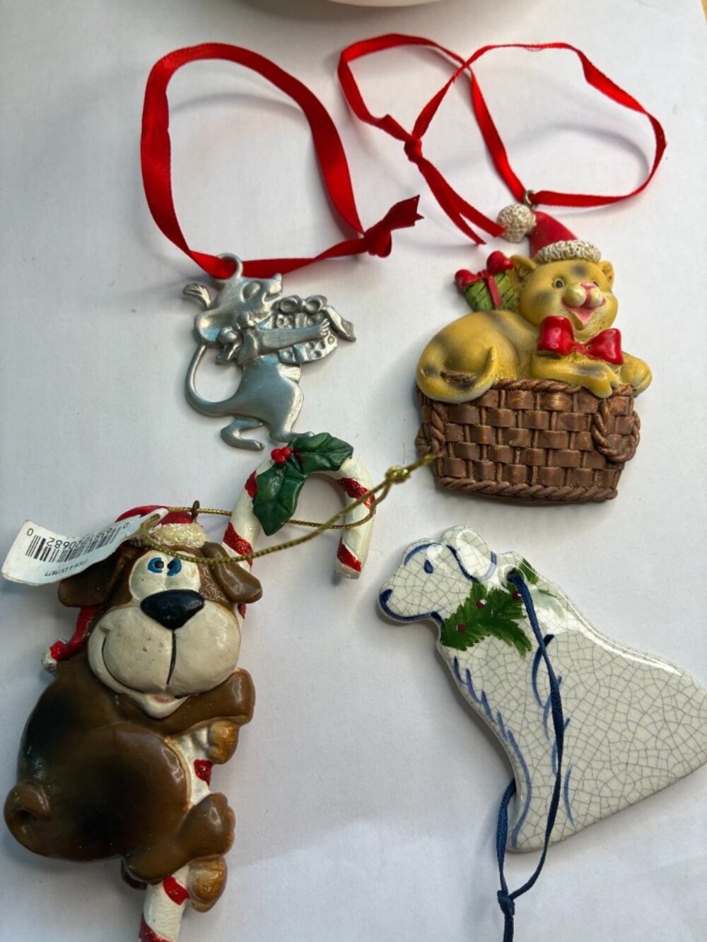 Bundle Set Pets, Dogs, Cat, and Mouse Ornaments